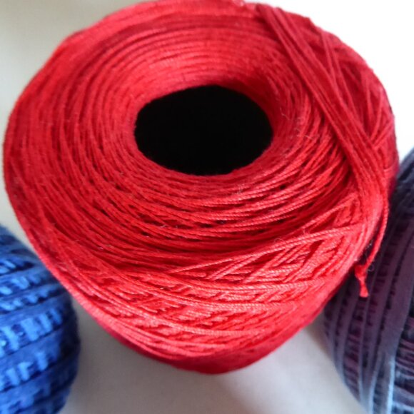 NEW VINTAGE COTTON CROCHET BEDSPREAD THREAD SPOOLS LOT OF 6 - Picture 12 of 12